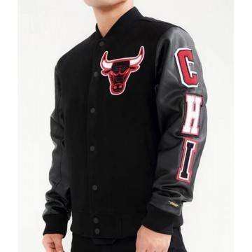 Chicago Bulls NBA Black Varsity Jacket Chicago Bulls NBA Black Varsity Jacket