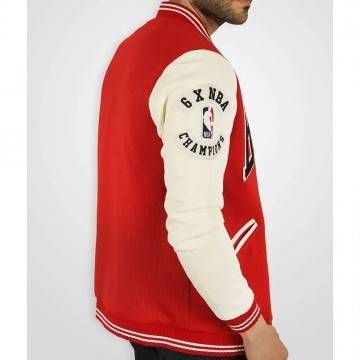Chicago Bulls Varsity Red and Cream Jacket Chicago Bulls Varsity Red and Cream Jacket