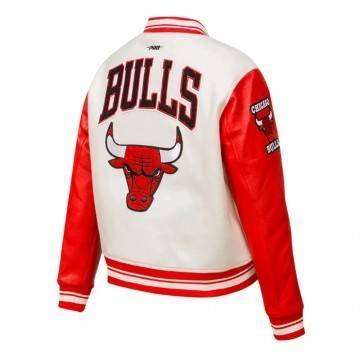 Retro Classic Chicago Bulls White Varsity Jacket Retro Classic Chicago Bulls White Varsity Jacket