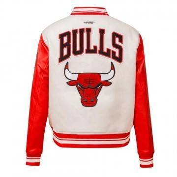 Retro Classic Chicago Bulls White Varsity Jacket Retro Classic Chicago Bulls White Varsity Jacket