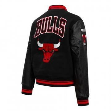 Retro Classic Rib Chicago Bulls Black Varsity Jacket