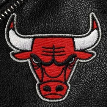 Chicago Bulls Black Moto Leather Jacket