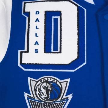 Mashup Dallas Mavericks Blue and White Varsity Jacket Mashup Dallas Mavericks Blue and White Varsity Jacket