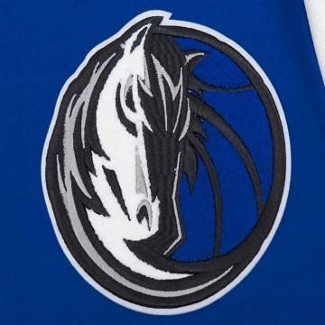 Mashup Dallas Mavericks Blue and White Varsity Jacket Mashup Dallas Mavericks Blue and White Varsity Jacket