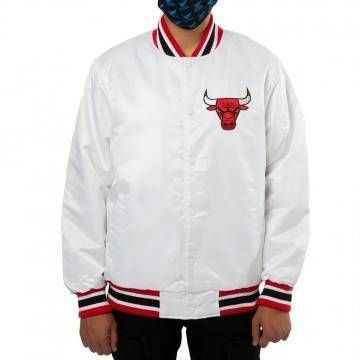 Chicago Bulls White Satin...
