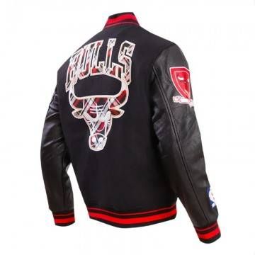 Chicago Bulls Prep Varsity Wool & Leather Jacket