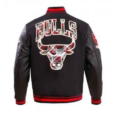 Chicago Bulls Prep Varsity Wool & Leather Jacket