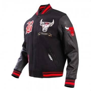 Chicago Bulls Prep Varsity Wool & Leather Jacket