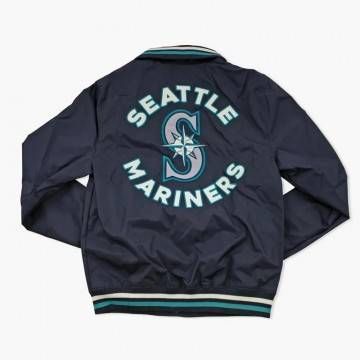 Seattle Mariners Navy Bullpen Nylon Jacket