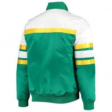 Green Seattle SuperSonics Special Script Satin Jacket