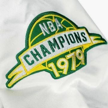 Seattle SuperSonics Golden Age White Satin Jacket Seattle SuperSonics Golden Age White Satin Jacket