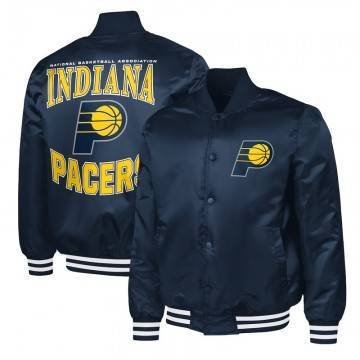Indiana Pacers Bold Logo Satin Varsity Jacket