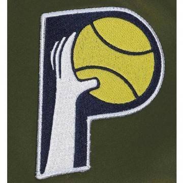 Indiana Pacers Flight Green Satin Jacket Indiana Pacers Flight Green Satin Jacket