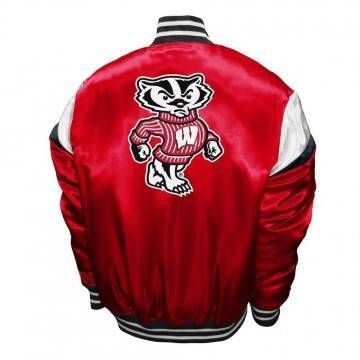 Wisconsin Badgers Power Red Satin Jacket