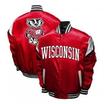 Wisconsin Badgers Power Red Satin Jacket
