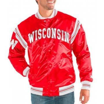 Wisconsin Badgers Starter Satin Red Jacket