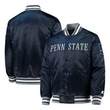 Penn State Nittany Lions O-Line Navy Satin Jacket