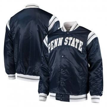 Penn State Nittany Lions The Enforcer Navy Blue Satin Jacket Penn State Nittany Lions The Enforcer Navy Blue Satin Jacket