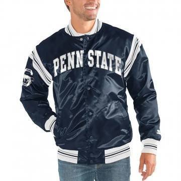 Penn State Nittany Lions The Enforcer Navy Blue Satin Jacket Penn State Nittany Lions The Enforcer Navy Blue Satin Jacket