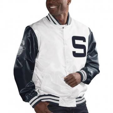 Penn State Nittany Lions The Rookie Blue & White Satin Jacket