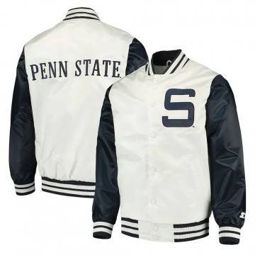 Penn State Nittany Lions The Rookie Blue & White Satin Jacket