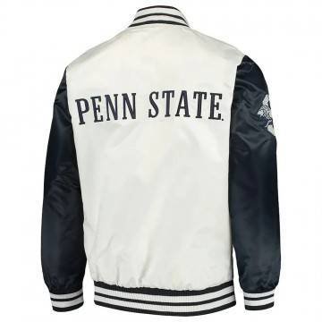 Penn State Nittany Lions The Rookie Blue & White Satin Jacket