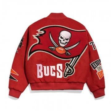 Tampa Bay Buccaneers Pennant Red Varsity Wool Jacket