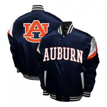 Auburn Tigers Power Navy Satin Jacket Auburn Tigers Power Navy Satin Jacket