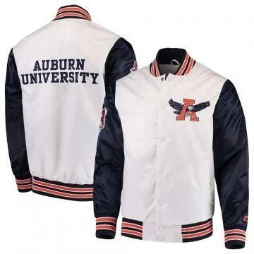 Auburn Tigers The Rookie White Satin Jacket