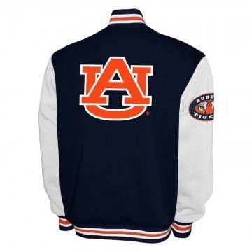 Auburn Tigers Navy and White Varsity Jacket