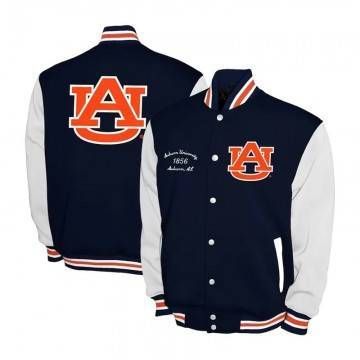 Auburn Tigers Navy and White Varsity Jacket