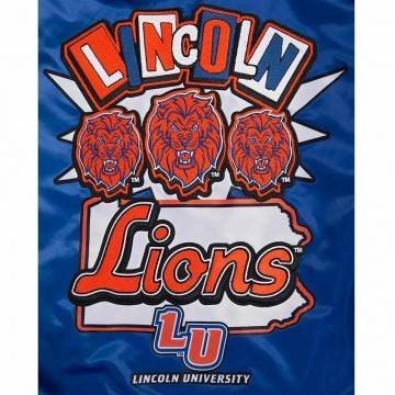 Women’s Lincoln University Embroidered Cropped Blue Jacket