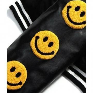 Rocky Awge Smiley Kaptial Acid Varsity Jacket