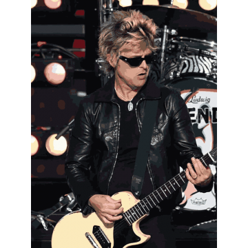 Super Bowl LX Billie Joe Armstrong Black Real Leather Jacket