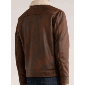 Adam Ferrara NCIS Brown Real Leather Jacket with Shearling Lining