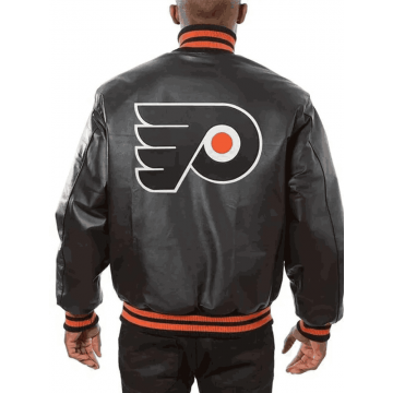 Philadelphia Flyers Black Leather Jacket