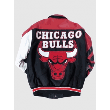 Vintage Chicago Bulls Leather Jacket in Genuine Leather for Men & Women