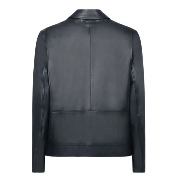 The Jennifer Hudson Show Aaron Pierre Leather Jacket in Blue