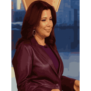 Ana Navarro The View 2025 Leather Blazer in Burgundy Real Leather