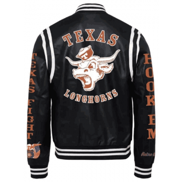 Texas Longhorns Black Leather Jacket