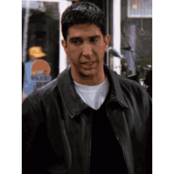 Dr. Ross Geller Friends Black Real Leather Jacket