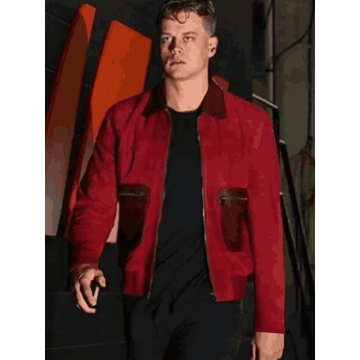 Joe Burrow Maroon Suede Leather Jacket for Classic Style