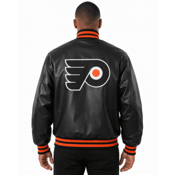 Philadelphia Flyers Black Leather Jacket