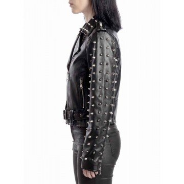 Billie Eilish American Singer Biker Black Leather Jacket for Women