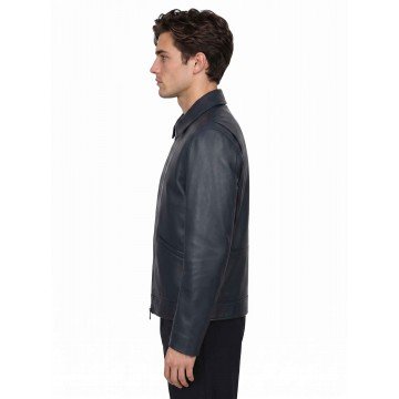The Jennifer Hudson Show Aaron Pierre Leather Jacket in Blue