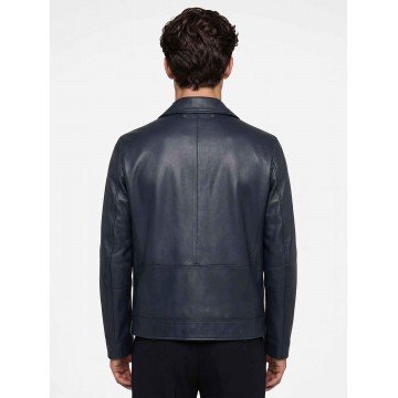 The Jennifer Hudson Show Aaron Pierre Leather Jacket in Blue