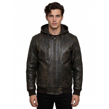 Mens Dark Brown Distressed...