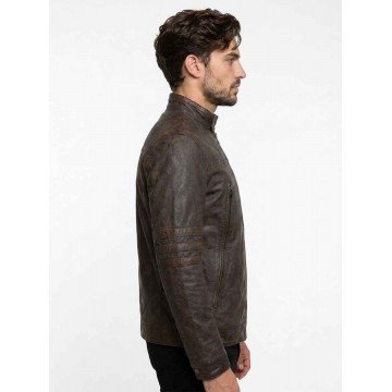 Men's X-Men Origins Wolverine Brown Vintage Leather Jacket