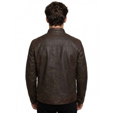 Men's X-Men Origins Wolverine Brown Vintage Leather Jacket