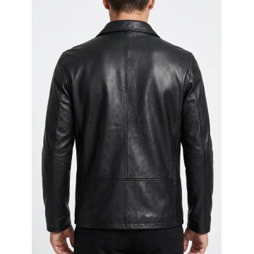 Dr. Ross Geller Friends Black Real Leather Jacket